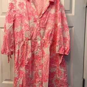 Lilly Pulitzer Amrita Shirt Dress in Palm Beach anniversary toile